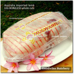 Lamb LEG BONELESS frozen Australia MIDFIELD half cut +/- 1.5kg (price/kg)